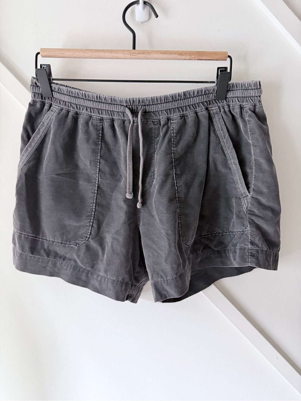 James Perse Cotton Drawstring Shorts Gray Size 3 (L) | Garment Dyed Lounge